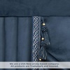 image:imageDriftAway Velvet Waterfall Draped Curtain Valance for Living Room Boho Super Soft Home Decoration with Handmade Tassels for Kitchen Single Window Drape for Bedroom W59XL48 Inches Navy Blue