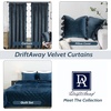 image:imageDriftAway Velvet Waterfall Draped Curtain Valance for Living Room Boho Super Soft Home Decoration with Handmade Tassels for Kitchen Single Window Drape for Bedroom W59XL48 Inches Navy Blue