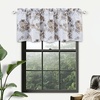 image:imageDriftAway Watercolor Floral Botanical Lined Thermal Insulated Window Curtain Valance Rod Pocket 52 Inch by 18 Inch Plus 2 Inch Header Beige 1 Pack1
