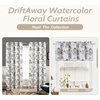 image:imageDriftAway Watercolor Floral Botanical Lined Thermal Insulated Window Curtain Valance Rod Pocket 52 Inch by 18 Inch Plus 2 Inch Header Beige 1 Pack1