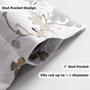 image:imageDriftAway Watercolor Floral Botanical Lined Thermal Insulated Window Curtain Valance Rod Pocket 52 Inch by 18 Inch Plus 2 Inch Header Beige 1 Pack1
