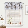 image:imageDriftAway Watercolor Floral Botanical Lined Thermal Insulated Window Curtain Valance Rod Pocket 52 Inch by 18 Inch Plus 2 Inch Header Beige 1 Pack1