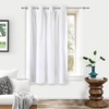 image:imageDriftAway White Pinch Pleated Voile Sheer Blackout Thermal Curtain Liner Embroidered with Pom Pom Lined Grommet Curtain for Kids Girls Bedroom Nursery Room 63 Inch Single PanelOff White Voile