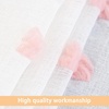 image:imageDriftAway White Pinch Pleated Voile Sheer Blackout Thermal Curtain Liner Embroidered with Pom Pom Lined Grommet Curtain for Kids Girls Bedroom Nursery Room 63 Inch Single PanelSoft Pink