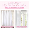 image:imageDriftAway White Pinch Pleated Voile Sheer Blackout Thermal Curtain Liner Embroidered with Pom Pom Lined Grommet Curtain for Kids Girls Bedroom Nursery Room 63 Inch Single PanelSoft Pink