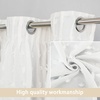 image:imageDriftAway White Pinch Pleated Voile Sheer Blackout Thermal Curtain Liner Embroidered with Pom Pom Lined Grommet Curtain for Kids Girls Bedroom Nursery Room 63 Inch Single PanelOff White Voile