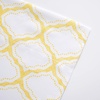 image:imageMoroccan Geometric Boho Valances for Windows Yellow and White Valance Curtains for Kitchen Living Room Bedroom Quatrefoil Trellis Printed 3 Inch Rod Pocket Short Window Curtains 52 Inch X 18 InchYellow