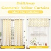 image:imageMoroccan Geometric Boho Valances for Windows Yellow and White Valance Curtains for Kitchen Living Room Bedroom Quatrefoil Trellis Printed 3 Inch Rod Pocket Short Window Curtains 52 Inch X 18 InchYellow