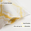 image:imageMoroccan Geometric Boho Valances for Windows Yellow and White Valance Curtains for Kitchen Living Room Bedroom Quatrefoil Trellis Printed 3 Inch Rod Pocket Short Window Curtains 52 Inch X 18 InchYellow
