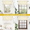 image:imageMoroccan Geometric Boho Valances for Windows Yellow and White Valance Curtains for Kitchen Living Room Bedroom Quatrefoil Trellis Printed 3 Inch Rod Pocket Short Window Curtains 52 Inch X 18 InchYellow