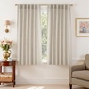 image:imageDriftAway 100 Blackout Linen Hygge Striped Curtains Double Layer Farmhouse Drapes 84 Inches Long for Living Room Bedroom Yarn Dyed Woven Thermal Insulated Rod Pocket Back Tab 2 Panels BeigeWhiteHygge Stripbeige