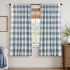 image:imageDriftAway 100 Blackout Plaid Curtains Buffalo Check 84 Inches TaupeDusty Blue