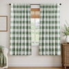 image:imageDriftAway 100 Blackout Plaid Curtains Buffalo Check 84 Inches TaupeLoden Green