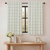 image:imageDriftAway 100 Blackout Plaid Linen Curtains 84 Inches Long 2 Panels BlackBlack