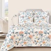 image:imageDriftAway 3 Piece Ada Reversible Quilt Set Bedspreads Coverlets Floral Pattern Cover Prewashed Multi Queen
