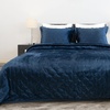 image:imageDriftAway 3 Piece Velvet Quilt Set Bedspreads Coverlets Cover Prewashed Queen Full Queen Size Peacock Blue