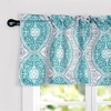 image:imageDriftAway Adrianne Damask and Floral Pattern Window Curtain Valance 52 Inch by 20 Inch Beige and GrayAdrianneteal