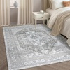 image:imageDriftAway Area Rug 5x7 Washable Rugs for Living Room Non Slip Rubber Backing Low Pile Non Shedding Carpet Friendly Boho Foldable Vintage Rugs for Bedroom Dining Room Natural Gray BrickGrey