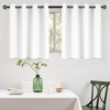 image:imageDriftAway Blackout Soundproof Thermal Insulated Linen Textured Curtains with Quilted Thermal Lining for Cold and Heat Blocking Noise Reducing Daytime Sleep 1 PC 52 Inches by 96 Inches RedWhite