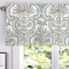 image:imageDriftAway Blossom Abstract Floral Ink Painting Lined Window Curtain Valance Rod Pocket 2 Layer 52 Inch by 18 Inch Plus 2 Inch Header YellowGray Yellow