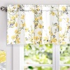 image:imageDriftAway Blossom Abstract Floral Ink Painting Lined Window Curtain Valance Rod Pocket 2 Layer 52 Inch by 18 Inch Plus 2 Inch Header YellowYellow