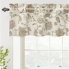 image:imageDriftAway Boho Linen Crochet Farmhouse Vintage Retro Printed Pattern Thermal Insulated Lined Window Valance for Kitchen Bathroom Rod Pocket 52 Inch by 14 Inch Plus 175 Inch Header Beige 1 PackTaupe