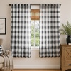 image:imageDriftAway Buffalo Plaid Semi Sheer Check Curtains 84 Inches TaupeBlack