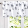 image:imageDriftAway Dandelion Floral Botanical Lined Thermal Insulated Window Curtain Valance Rod Pocket 52 Inch by 14 Inch Plus 2 Inch Header Gray 1 Pack1