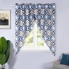 image:imageDriftAway Diamond Room Darkening Window Treatment for Bay Window Scalloped Swag Curtains Valance Geometric Trellis Plaid Pattern for Kitchen Tier Curtain Living Room Rod Pocket 2 Panels W33xL60 Navy