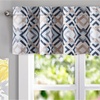 image:imageDriftAway Diamond Trellis Watercolor Geometric Checker Plaid Pattern Blackout Thermal Insulated Energy Saving Window Curtain Valance Rod Pocket Single 52 Inch by 14 Inch Plus 175 Inch Header NavyDiamondnavy