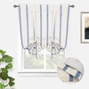 image:imageDriftAway Farmhouse Double Layer Linen Blackout Tie Up Curtains Thermal Insulated Vertical Striped Fully Lined Balloon Roman Shade Bathroom Window Adjustable Rod Pocket 45 Inch by 63 Inch GrayNavy Blue