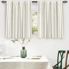 image:imageDriftAway Farmhouse Stripe Blackout Curtains Grommet W52xL84 Loden GreenB Gray Stripe