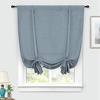 image:imageDriftAway Faux Linen Textured Solid Color Blackout Tie Up Curtain for Kitchen Decorative Adjustable Balloon Rod Pocket Window Linen Curtains for Small Window 42 Inch by 63 Inch Dusty BlueDusty Blue