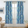 image:imageDriftAway Floral Red Curtains for Bedroom 80 Blackout Thermal Insulated Lined Double Layer Vintage Peacock Printed Pattern Darkening Drapes for Living Room Grommet 2 Panels 52 Inch by 84 Inch RedTeal