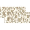 image:imageDriftAway Freda Jacobean Floral Linen Blend Blackout Thermal Insulated Energy Saving Privacy Window Linen Curtain Valance Rod Pocket 2 Layers 2 Pack 52 Inch by 14 Inch Plus 2 Inch Header TaupeTaupe