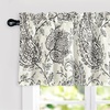 image:imageDriftAway Jacob Linen Blend Blackout Valance for Kitchen 18 Inch Length Scroll Floral Paisley Printed Lined Rod Pocket Room Darkening Linen Curtain Valance for Living Room 52x18 Inch Blue GreenBlack