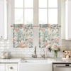 image:imageDriftAway Kitchen Curtains Orange Harvest Floral Linen Short Curtains Cafe 36 Inch Length for Living Room Bathroom Autumn Fall Printed Patterned Vintage Rod Pocket 2 Panels Orange Coral GoldAda Multi