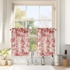 image:imageDriftAway Kitchen Curtains Orange Harvest Floral Linen Short Curtains Cafe 36 Inch Length for Living Room Bathroom Autumn Fall Printed Patterned Vintage Rod Pocket 2 Panels Orange Coral GoldToile Red