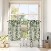 image:imageDriftAway Kitchen Curtains Orange Harvest Floral Linen Short Curtains Cafe 36 Inch Length for Living Room Bathroom Autumn Fall Printed Patterned Vintage Rod Pocket 2 Panels Orange Coral GoldToile Loden Green