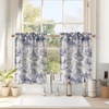 image:imageDriftAway Kitchen Curtains Orange Harvest Floral Linen Short Curtains Cafe 36 Inch Length for Living Room Bathroom Autumn Fall Printed Patterned Vintage Rod Pocket 2 Panels Orange Coral GoldToile Navy