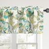 image:imageDriftAway Layla Classic America Style Floral Leaves Room Darkening Window Curtain Valance Rod Pocket Single 52 Inch by 14 Inch Plus 2 Inch Header Ivory Teal GrayLinen Teal Gray