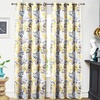 image:imageDriftAway Leah Abstract Floral Blossom Ink Painting Room Darkening Thermal Insulated Grommet Unlined Window Curtains 2 Panels Each Size 52 Inch by 84 Inch Red Rust Orange Gold YellowFull Blackout Yellow