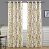 image:imageDriftAway Leah Abstract Floral Blossom Ink Painting Room Darkening Thermal Insulated Grommet Unlined Window Curtains 2 Panels Each Size 52 Inch by 84 Inch Red Rust Orange Gold YellowGolden YellowGray