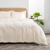 image:imageDriftAway Linen Duvet Cover Set for King Size Prewashed 100 Percent Flax Linen Duvet Cover for Hot Sleepers Moisture Wicking Breathable Duvet Cover with Pillow Shams Bedding Collection Solid Linen