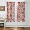 image:imageDriftAway Linen Floral Paisley Blackout Curtains Grommet W52 x L84 RedFredared