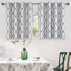 image:imageDriftAway Mason Thermal Blackout Grommet Window Curtains Geometric Trellis Pattern 2 Panels Each 52 Inch by 84 Inch GrayGrey