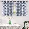 image:imageDriftAway Mason Thermal Blackout Grommet Window Curtains Geometric Trellis Pattern 2 Panels Each 52 Inch by 84 Inch GrayNavy