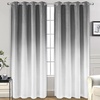 image:imageDriftAway Ombre Linen Textured Gradient Color Lined Blackout Grommet Window Curtains for Living Room Bedroom 2 Panels 50 Inch by 84 Inch Gray to White