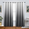 image:imageDriftAway Ombre Linen Textured Gradient Color Lined Blackout Grommet Window Curtains for Living Room Bedroom 2 Panels 50 Inch by 84 Inch White to Gray