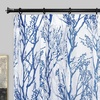 image:imageDriftAway Pinch Pleat Linen Textured Thermal Window Curtains for Living Room Bedroom Linen Curtains 2 Panels 52 inches Wide by 84 Inches Long Semi Sheer Drapes Back Tabs Tree Branch Pattern White Blue